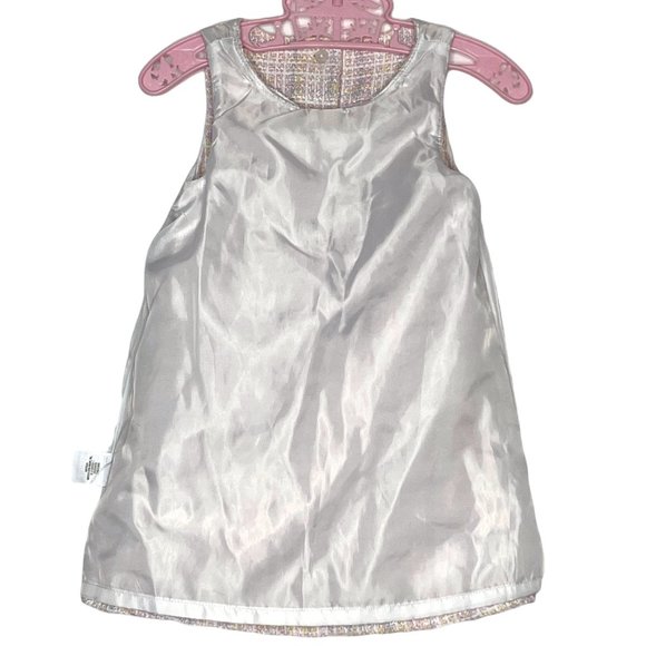 Janie and Jack Toddler Dress Pastel Plaid Bow Sleeveless Size 18-24M - Picture 4 of 10